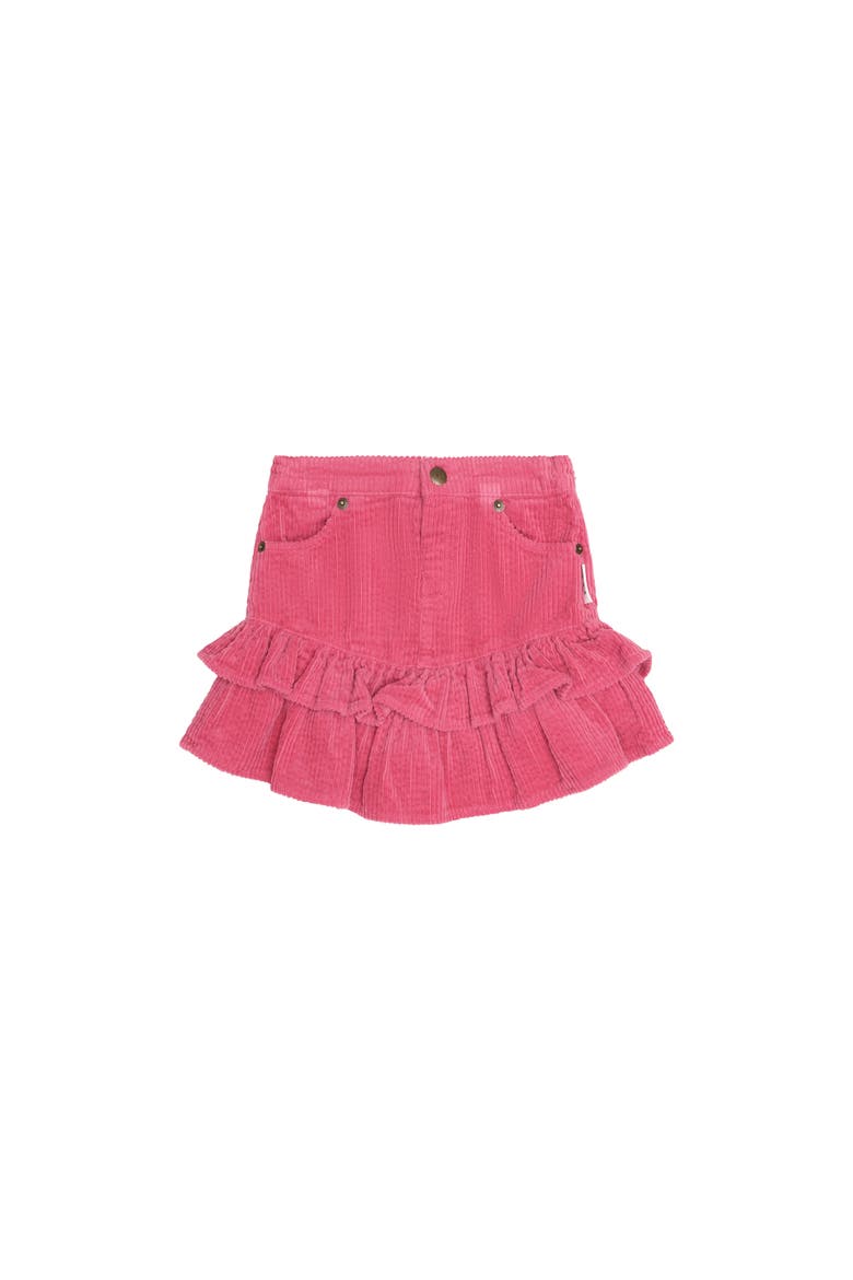 Berry Cord Tiered Skirt, Main, color, Dusty Berry
