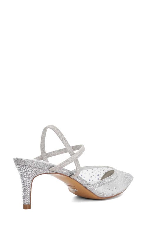 Dune London Charismatic Ankle Strap Pump In Silver