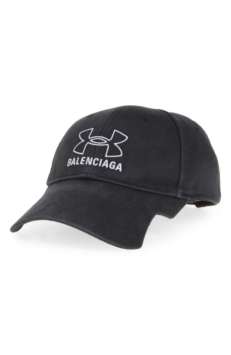 Balenciaga x Under Armour<sup>®</sup> Logo Embroidered Baseball Cap, Main, color, 