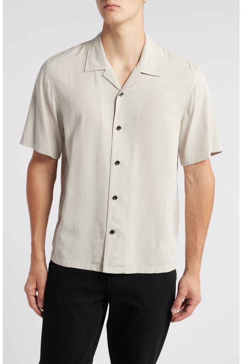 Avery Solid Camp Shirt, Main, color, DOVE
