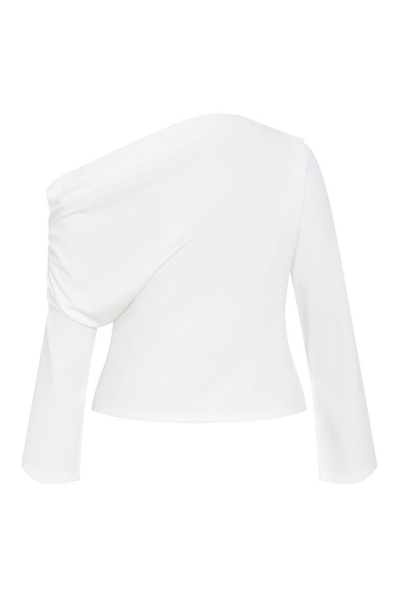 Imani One-Shoulder Long Sleeve Top, Alternate, color, IVORY