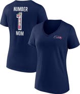 FANATICS Women's Fanatics Branded College Navy Seattle Seahawks Team Mother's Day V-Neck T-Shirt