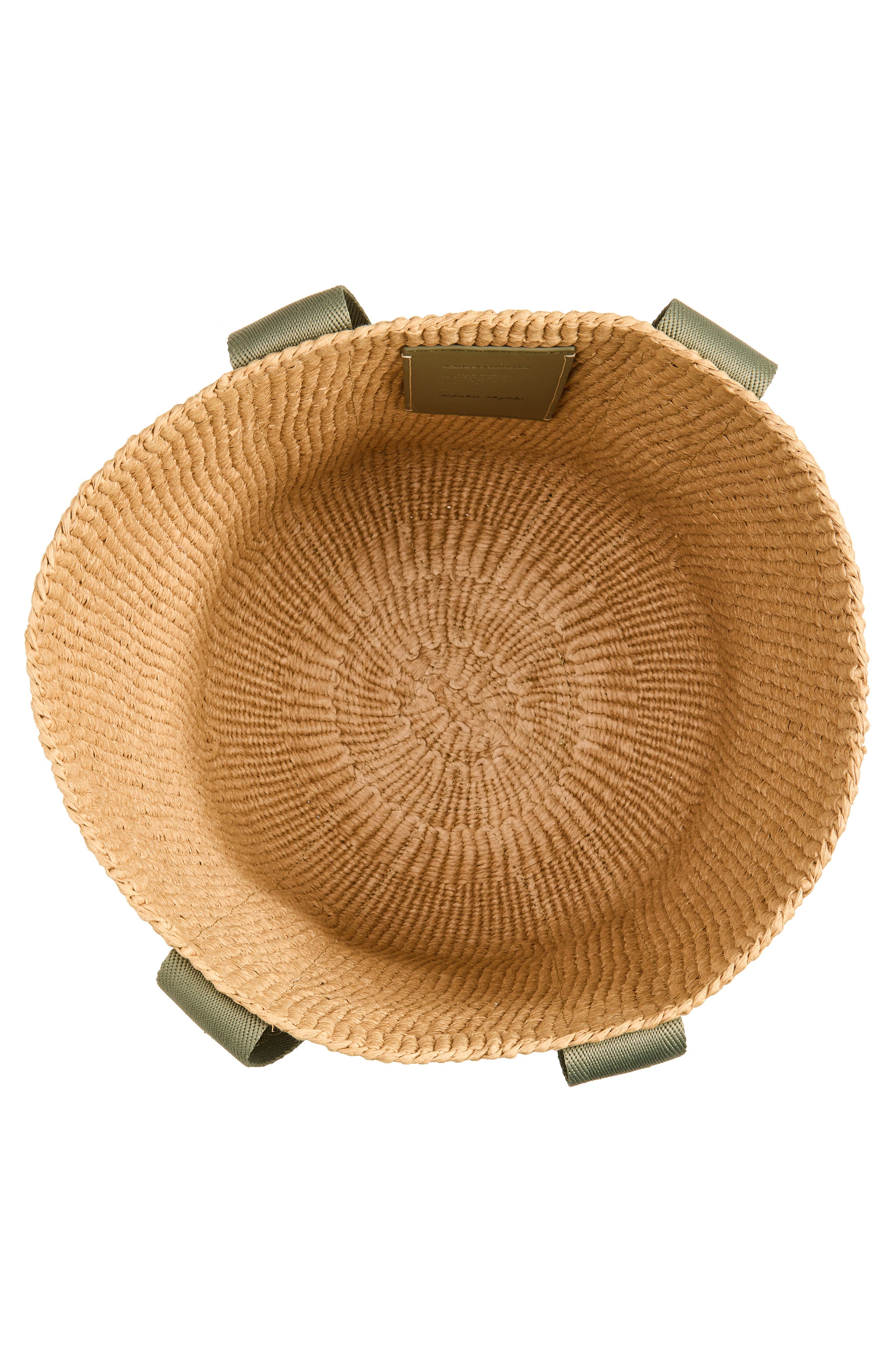 Chloé Large Woody Straw Basket Tote, Alternate, color, Aloe Green