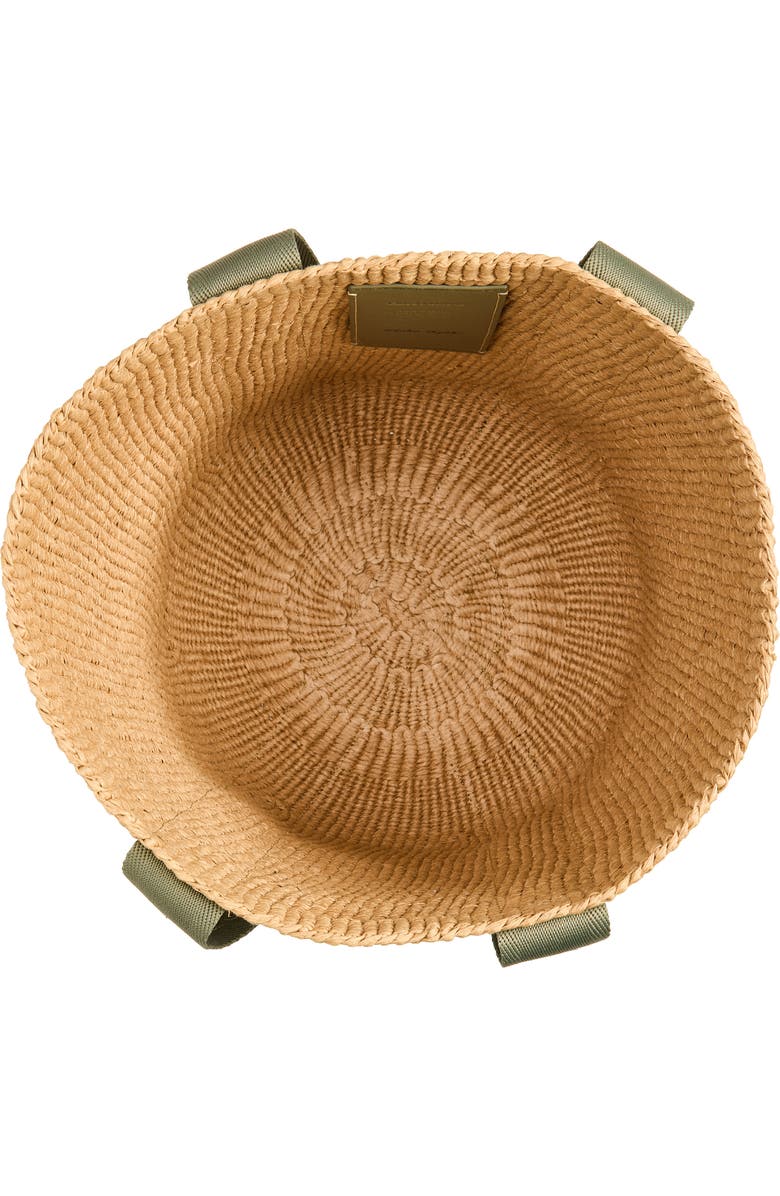 Chloé Large Woody Straw Basket Tote, Alternate, color, Aloe Green