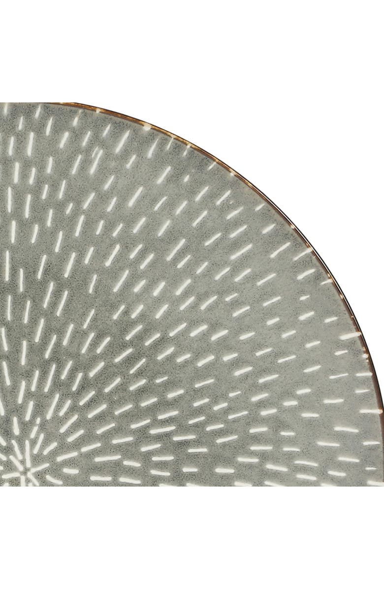 Gibson Elite Matisse 16 Piece Stoneware Dinnerware Set with Reactive Glaze, Alternate, color, Grey