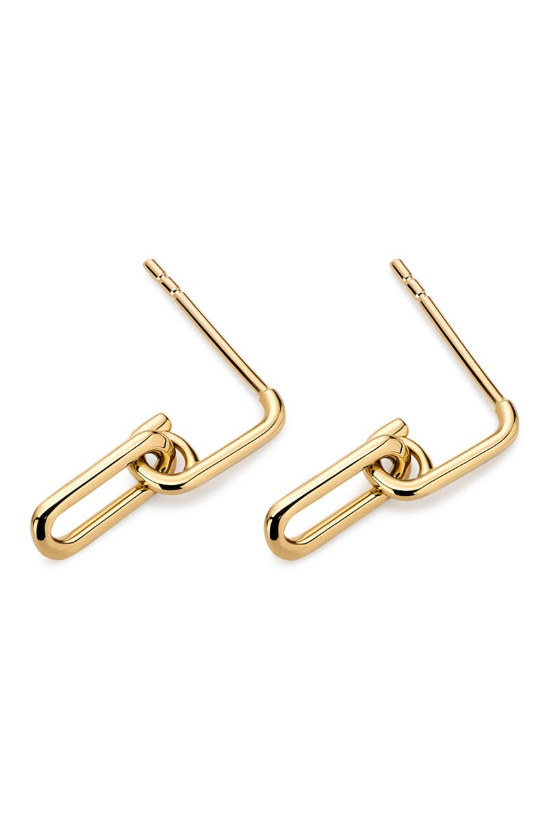 Ana Luisa Solid Yellow Gold - Oval Links Drop Earrings, Alternate, color, Gold