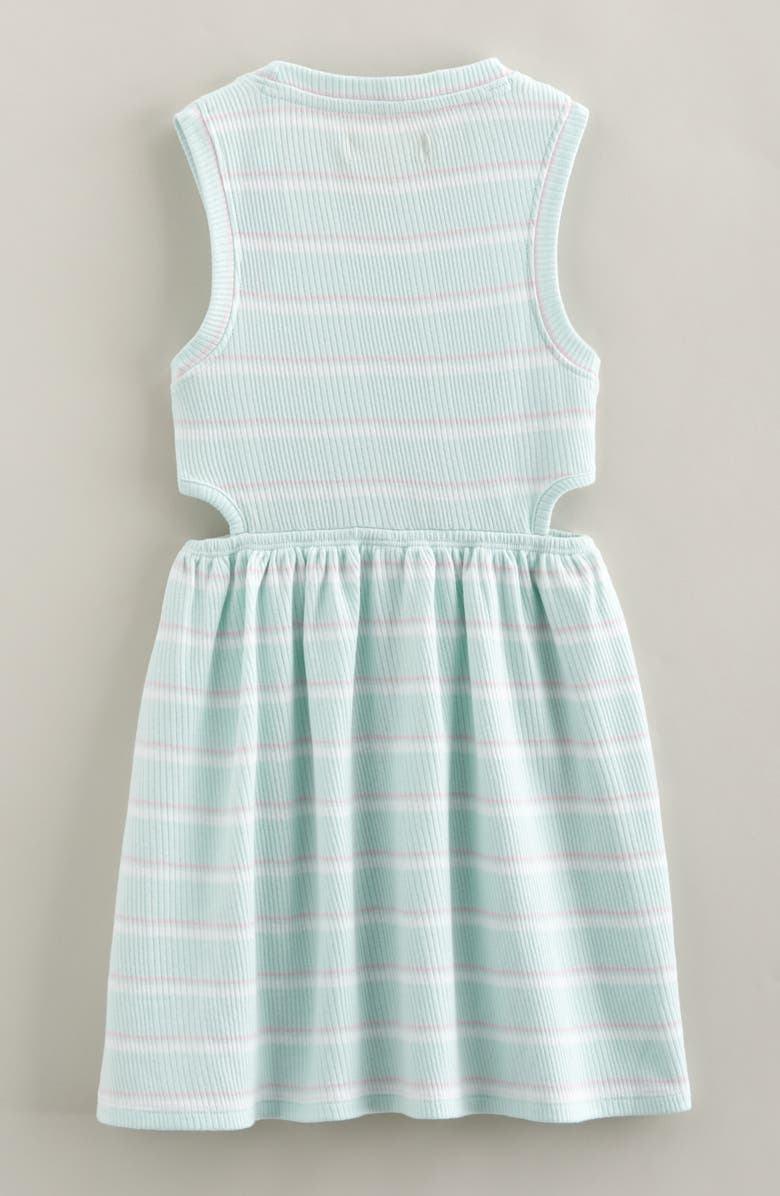 Tucker + Tate Kids' Cutout Cotton Rib Dress, Alternate, color, Blue Saltwater Janie Stripe