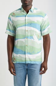 Kahala Surf Jacquard Short Sleeve Button-Up Shirt
