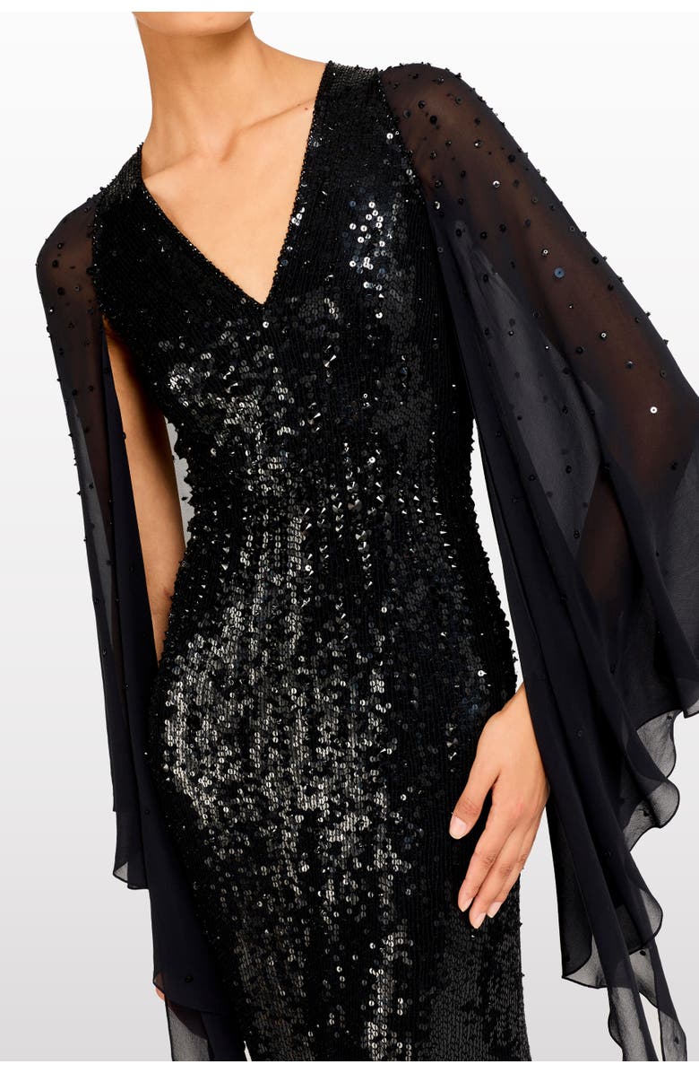 Jenny Packham Lyrical Dress, Alternate, color, Liquorice