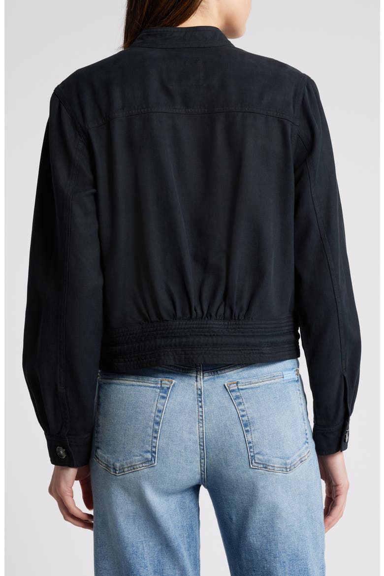 Alma Cotton Blend Jacket, Alternate, color, BLACK