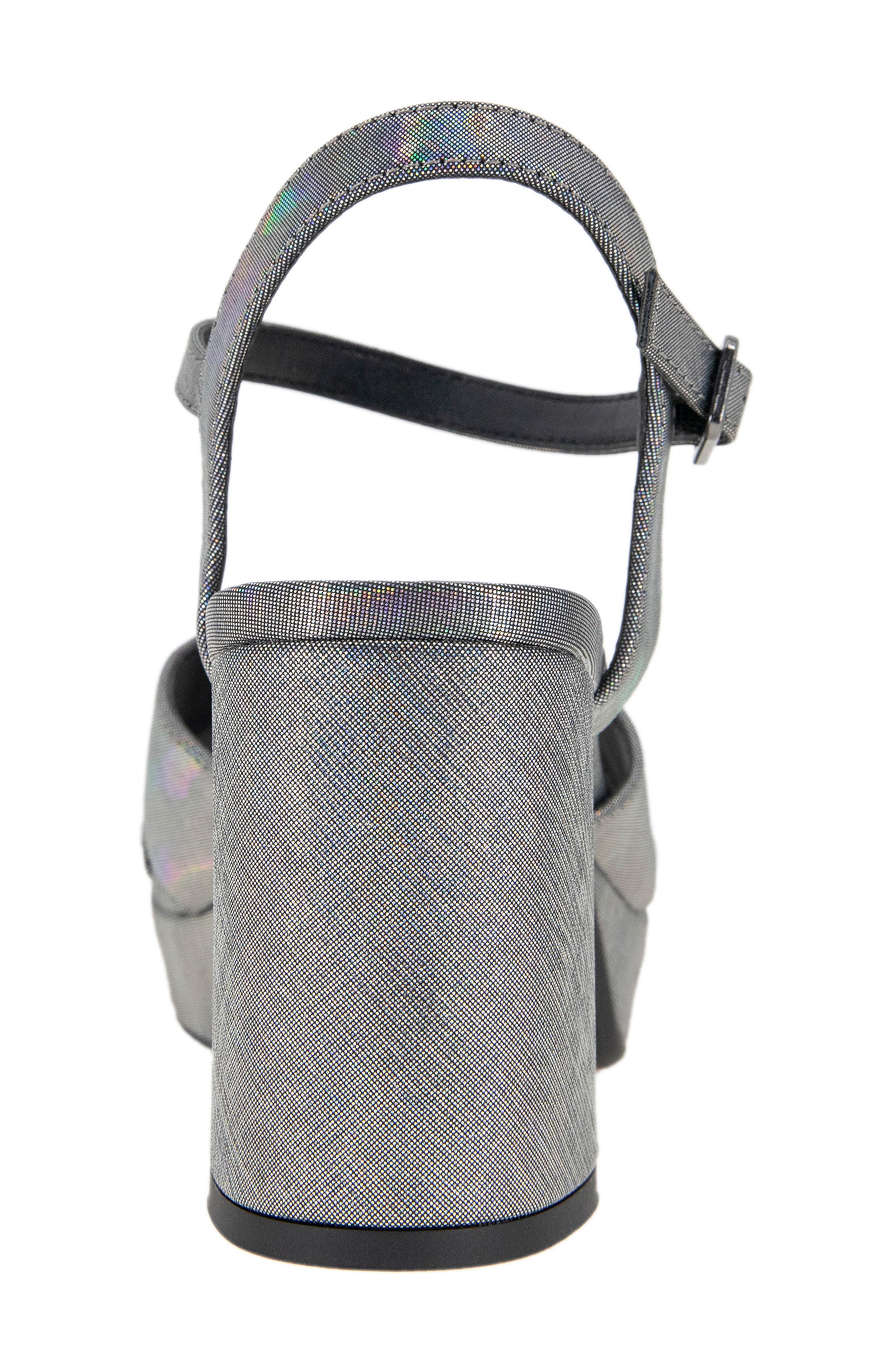 Reaction Kenneth Cole Reeva Metallic Platform Sandal, Alternate, color, Pewter