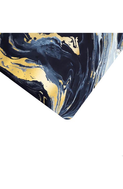 Dainty Home Marble Print Set Of 8 Placemats In Blue