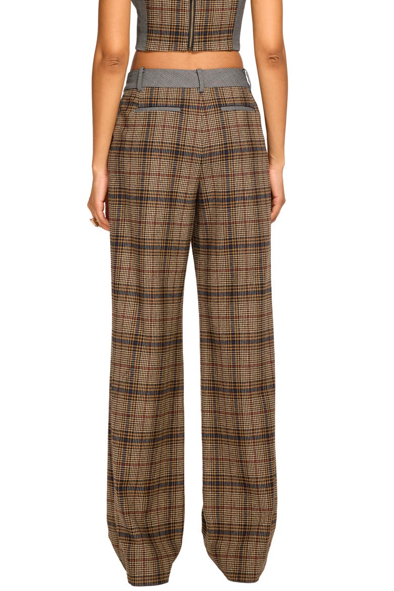 Leslie Wide Leg Pants, Alternate, color, PLAID COMBO