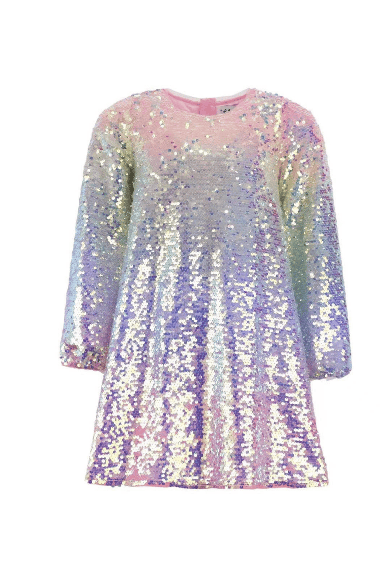 Sequin Ombre Party Dress, Main, color, Purple