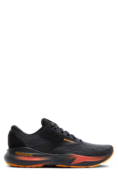 Brooks Adrenaline Gts 24 Running Shoe In Black/ebony/burnt Sienna