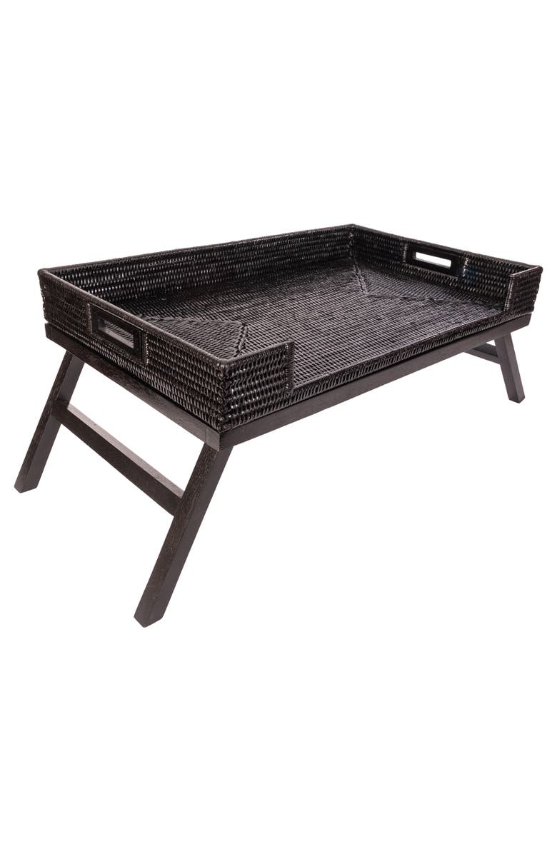 Artifacts Trading Company<sup>™</sup> Artifacts Rattan Breakfast Tray/Table, Main, color, Tudor Black