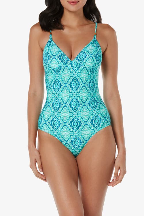 Helen Jon Tie Back One-piece In Marbella Tile