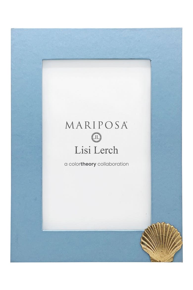 Scallop Periwinkle 4 x 6-Inch Picture Frame, Main, color, BLUE
