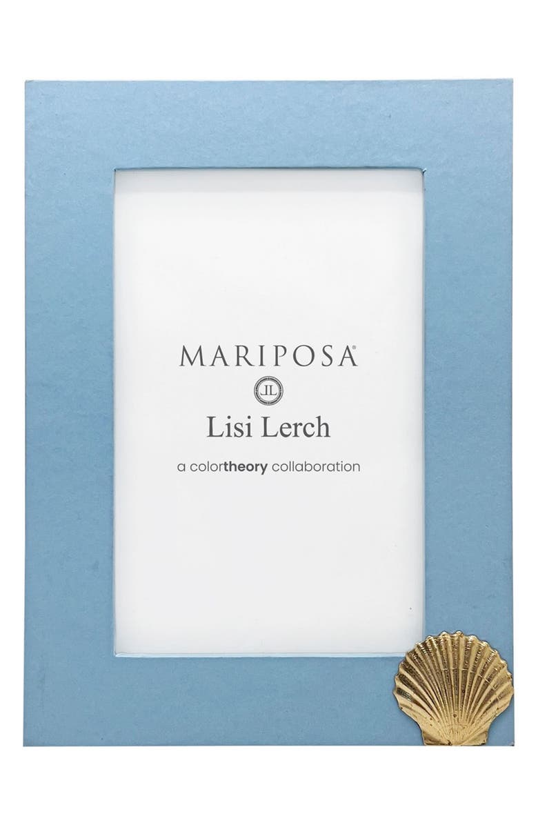 Mariposa Scallop Periwinkle 4 x 6-Inch Picture Frame, Main, color, Blue
