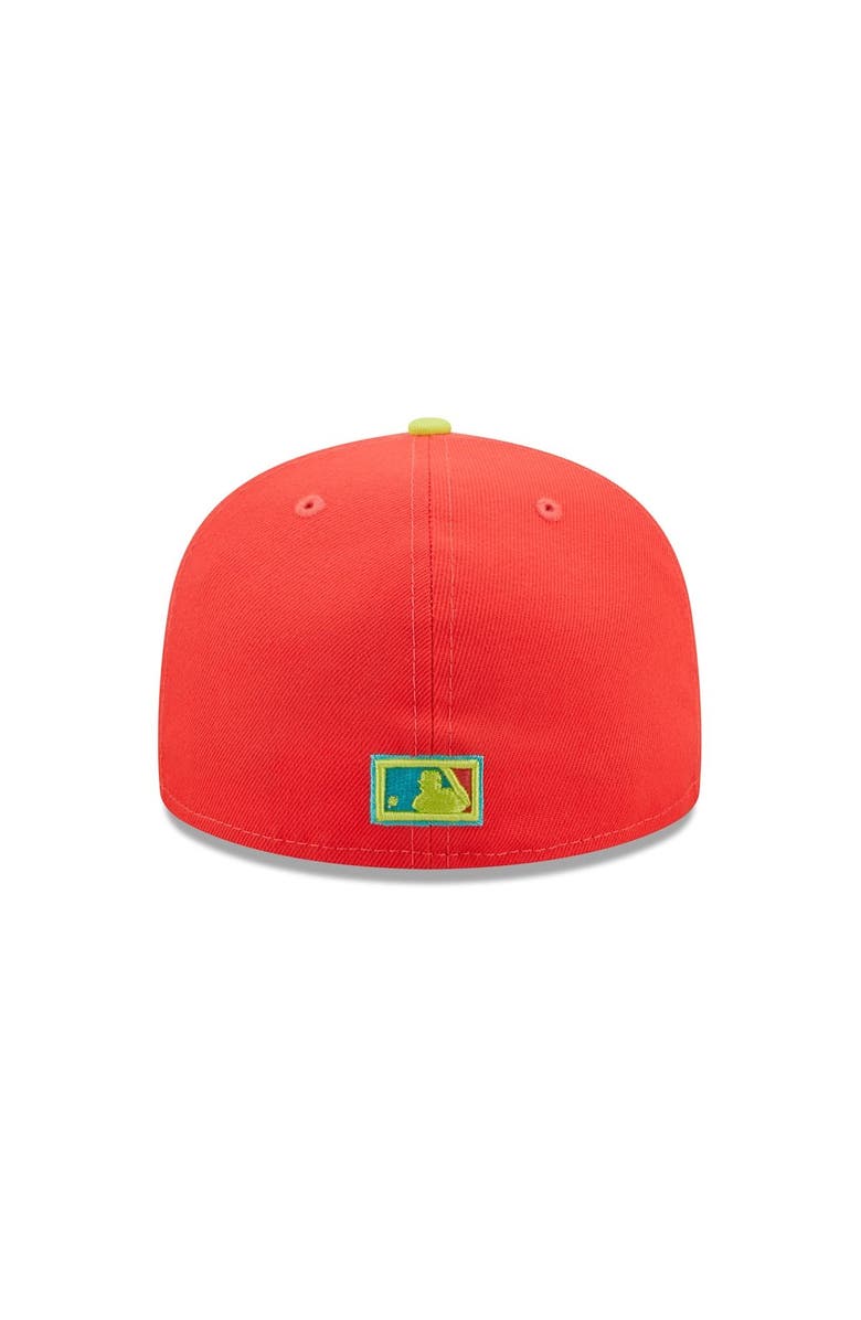 New Era Men's New Era Red/Neon Green Pittsburgh Pirates   Lava Highlighter Combo 59FIFTY Fitted Hat, Alternate, color, 