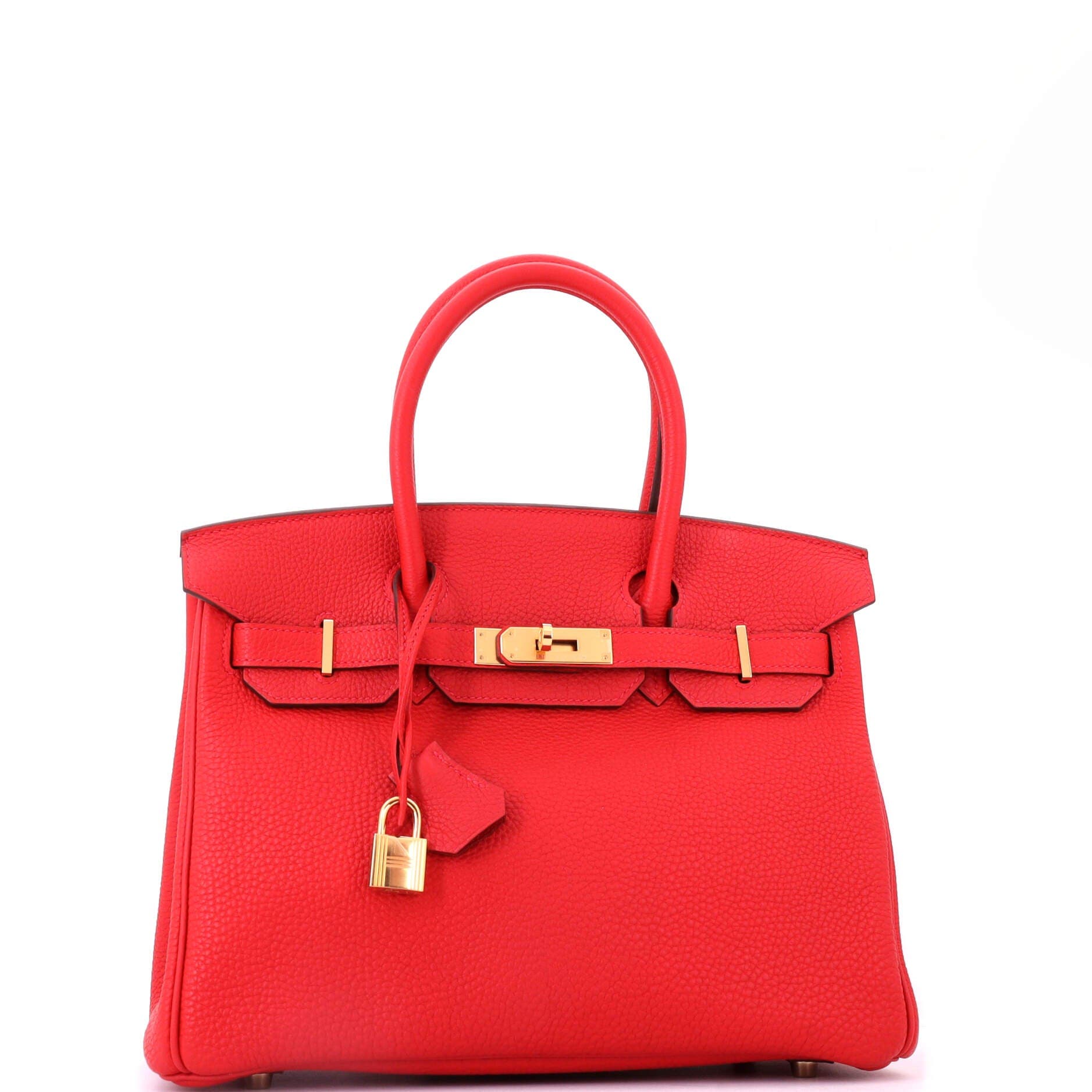 Pre-Owned Hermes Birkin Handbag Red Togo with Gold Hardware 30, Alternate, color, Rouge Casaque