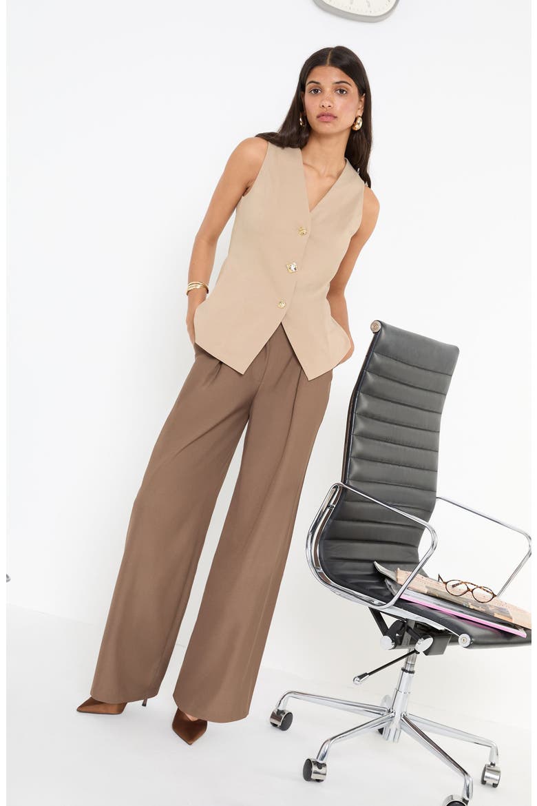 Button-Up Vest, Alternate, color, CREAM