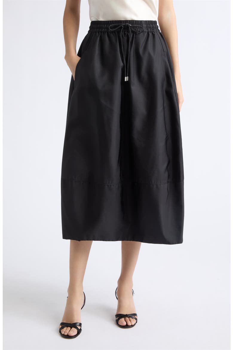 Sirani Nylon Midi Skirt, Main, color, BLACK