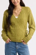 BP. Pointelle Wrap Sweater