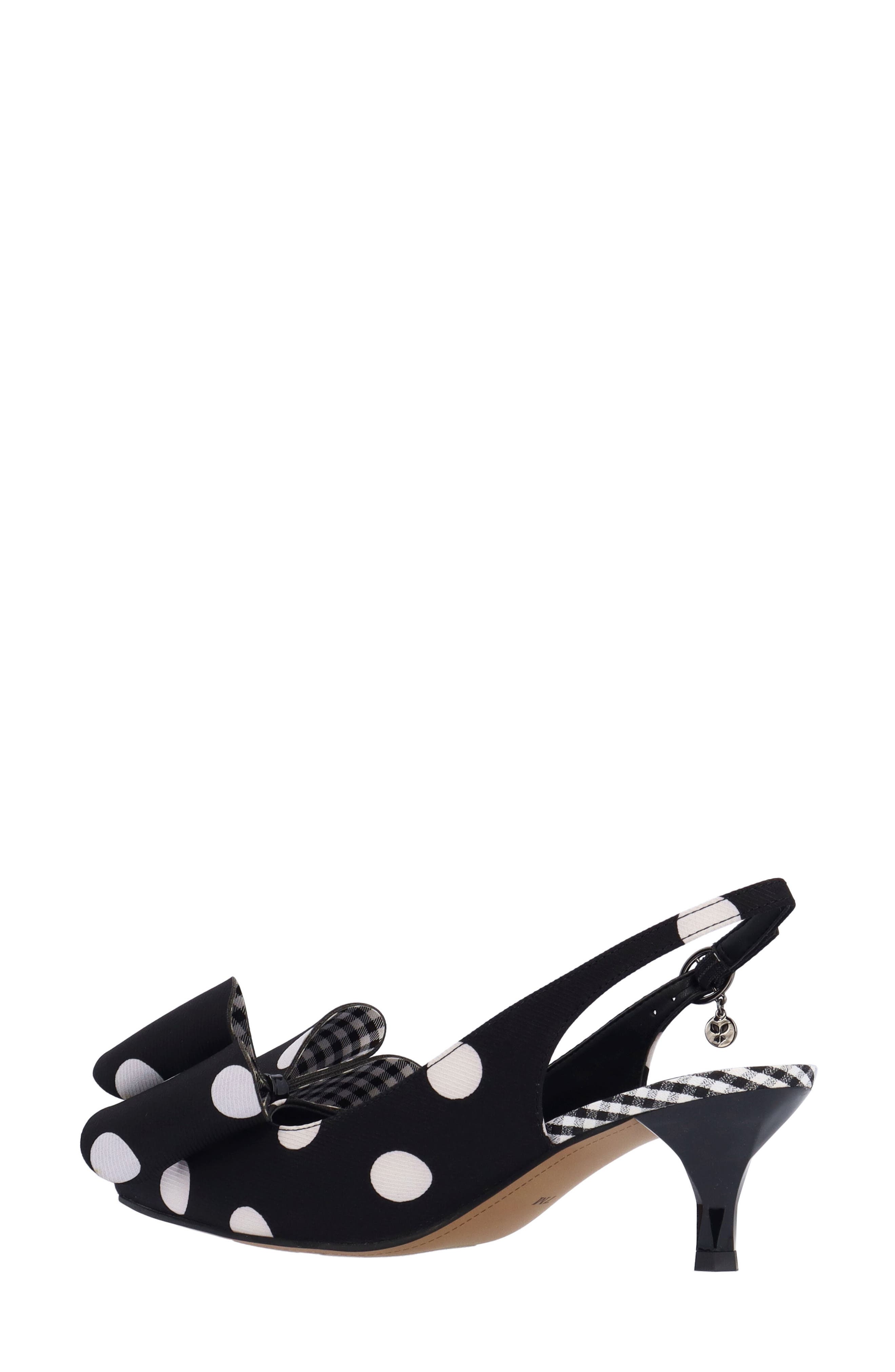 J. Reneé Delmare Slingback Pump, Alternate, color, Black/ White