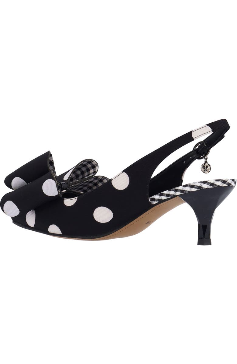 J. Reneé Delmare Slingback Pump, Alternate, color, Black/ White