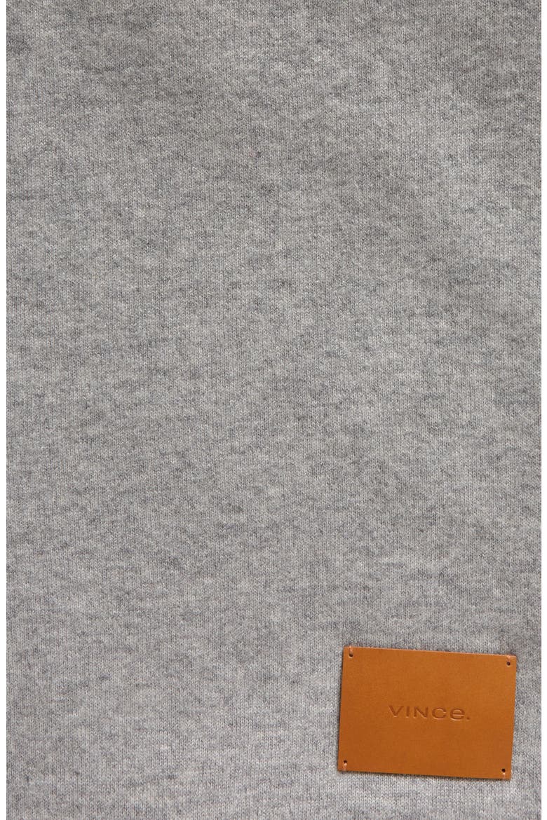 Reversible Cashmere Jersey Throw Blanket, Alternate, color, HEATHER GREY