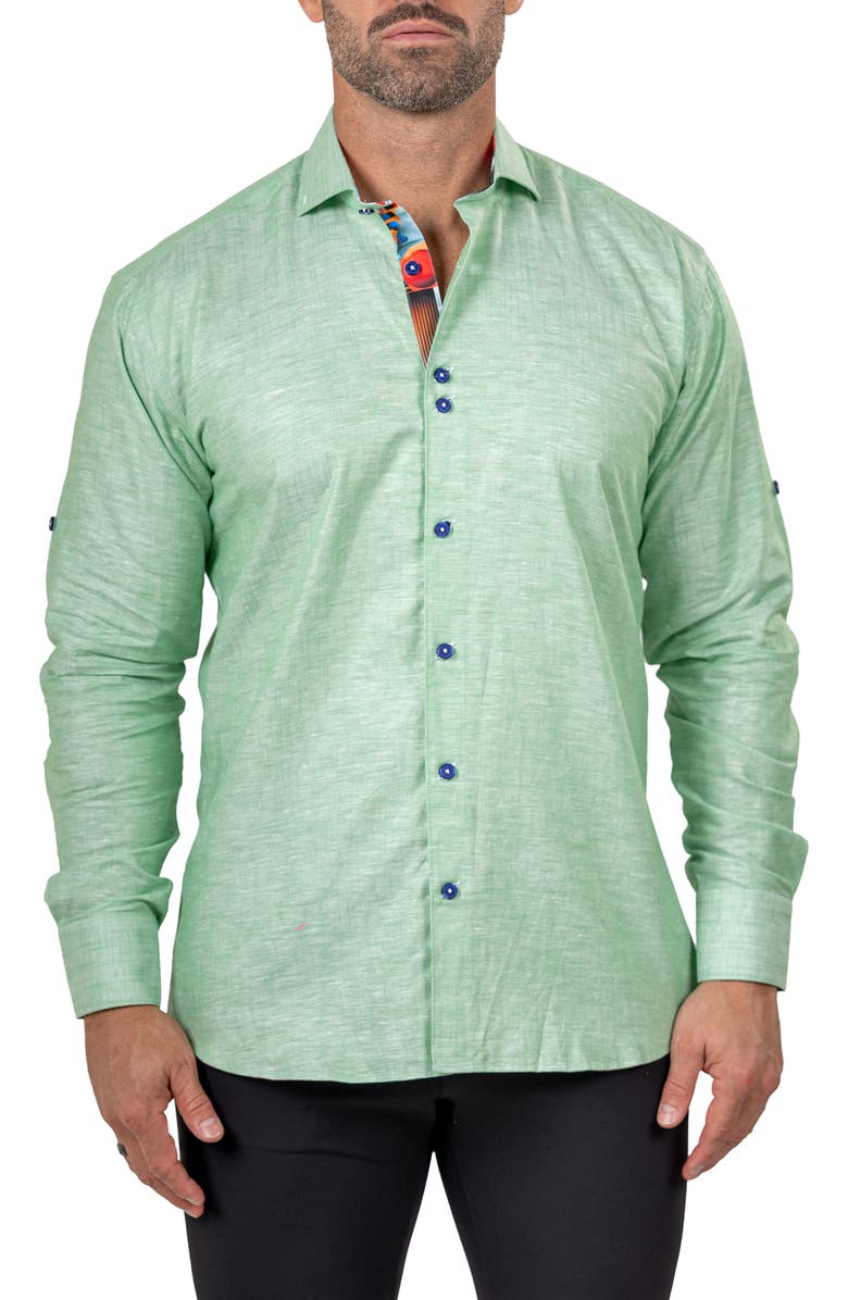 Maceoo Eins Marthy Contemporary Fit Button-Up Shirt, Main, color, 