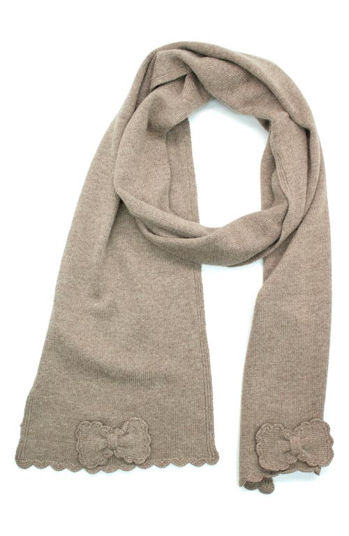 Portolano Scalloped Edge Scarf In Gray