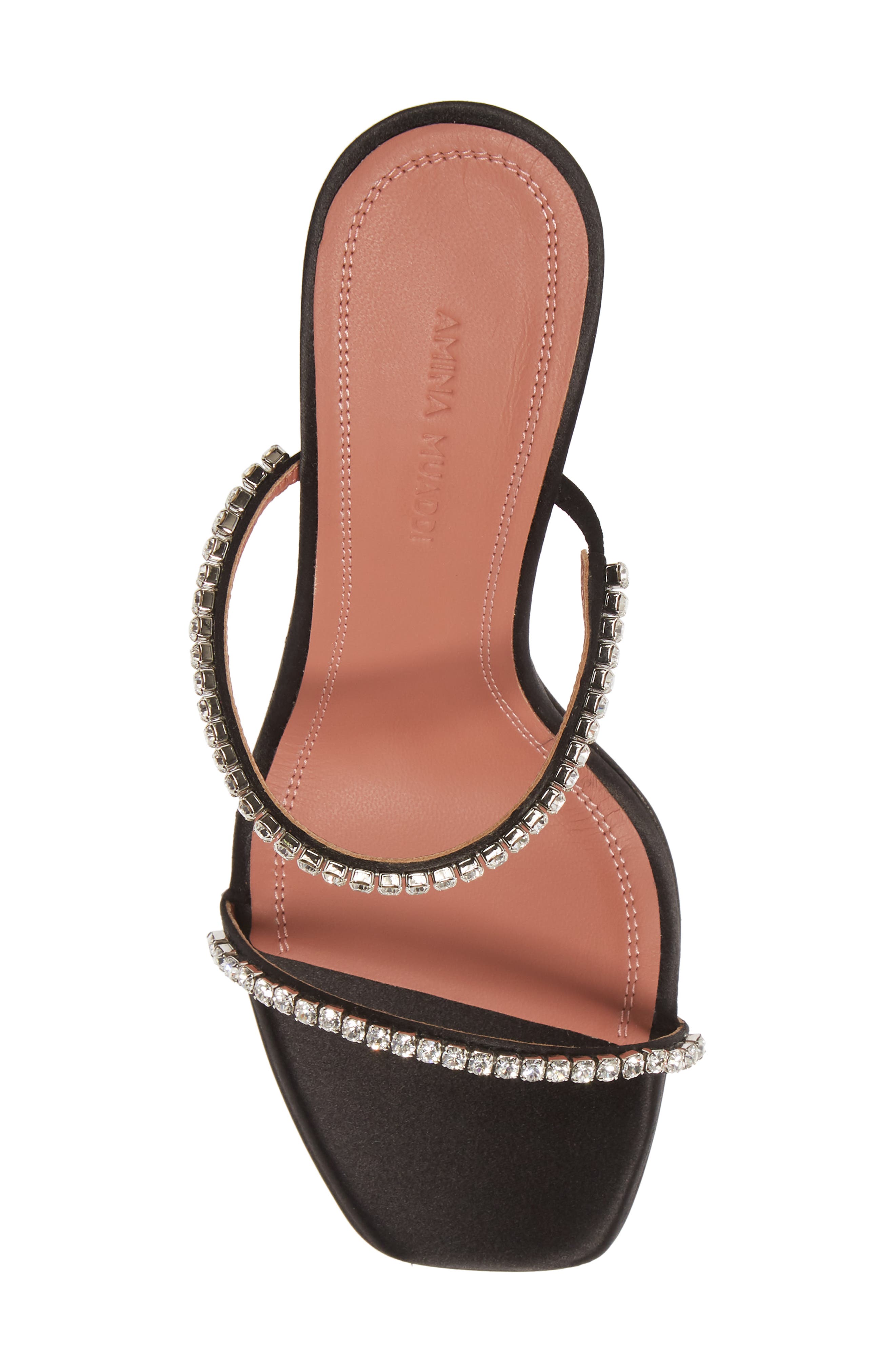 Amina Muaddi Gilda Crystal Strap Sandal, Alternate, color, 