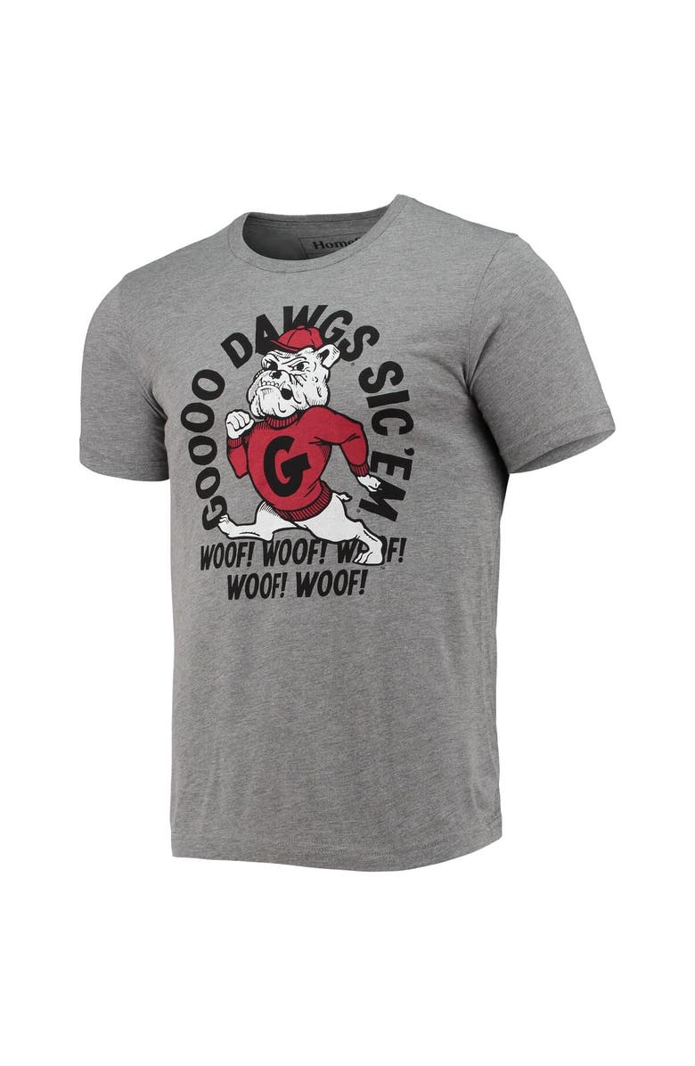 HOMEFIELD Men's Homefield Heathered Gray Georgia Bulldogs Vintage Woof T-Shirt, Alternate, color, 