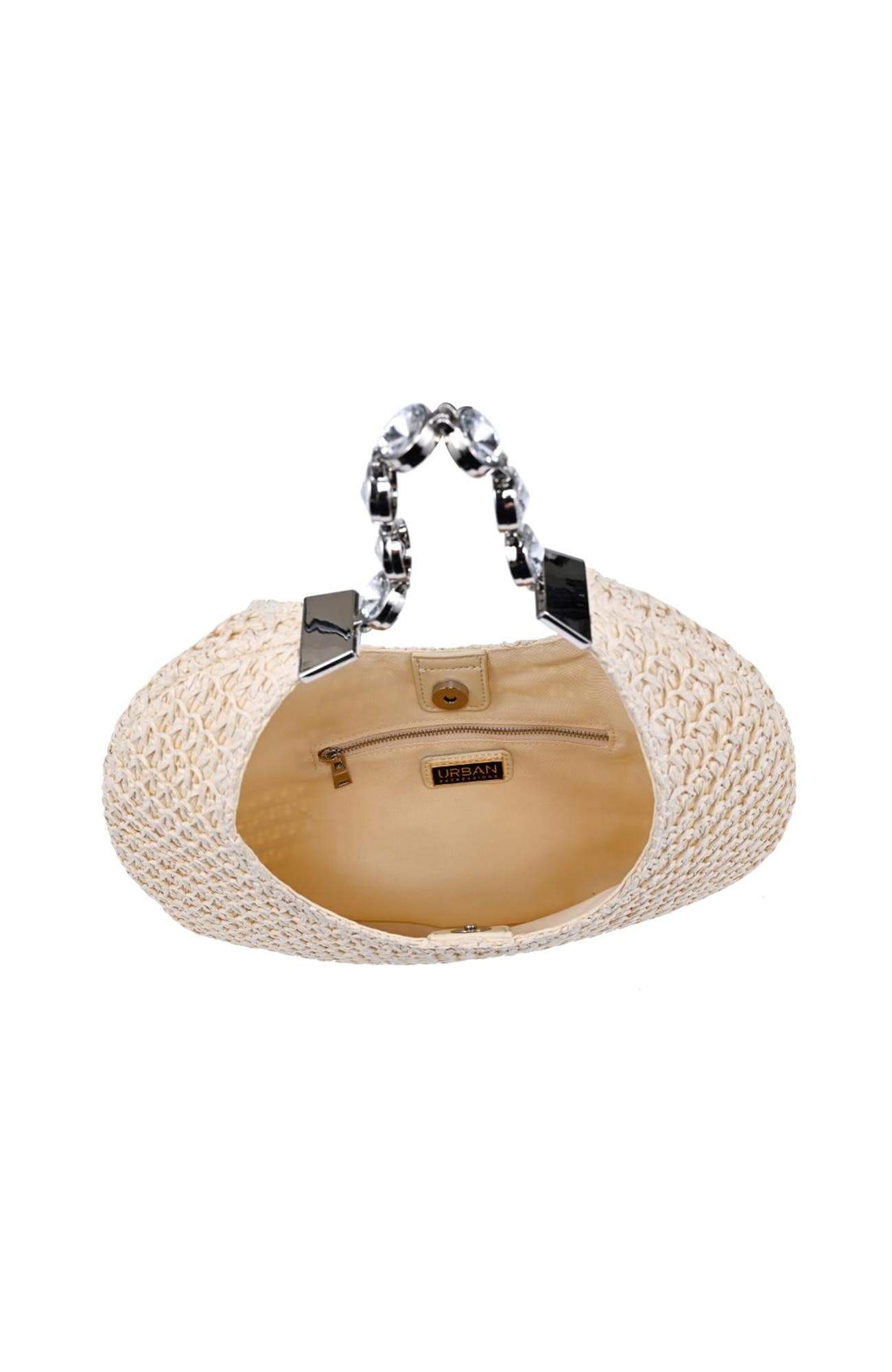 Bejeweled Hobo, Alternate, color, Beige
