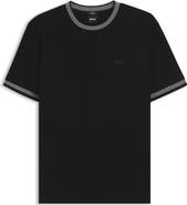 BOSS Tessler Slim Fit Cotton Ringer T-Shirt