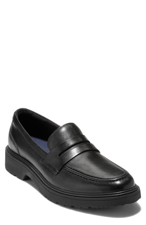 cole haan slip on dress shoes GrandPro Luxe Slip-On 9 Men's Black Leather upper in British TanRubber podded outsoleLining Cole Haan Men's Long-Weekender Slip-On