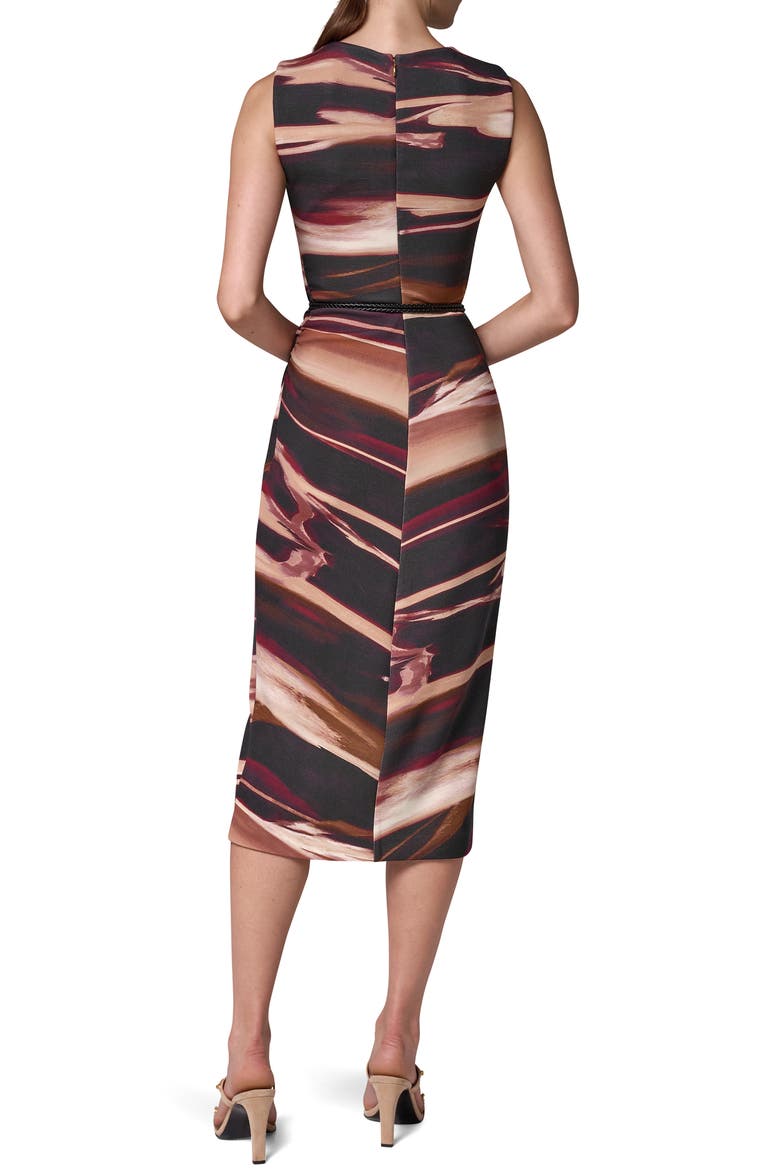 Ombré Stripe Sleeveless Dress, Alternate, color, BLK CHRRY/