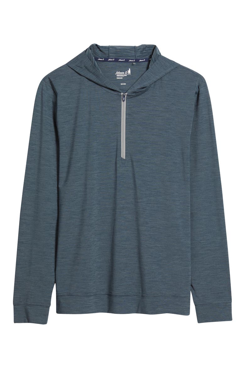 Bixler Hooded Quarter Zip Pullover, Alternate, color, NAVY