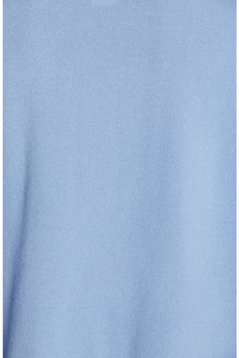 Side Vent Silk & Cashmere Crewneck Sweater, Alternate, color, BLUE RIVIERA
