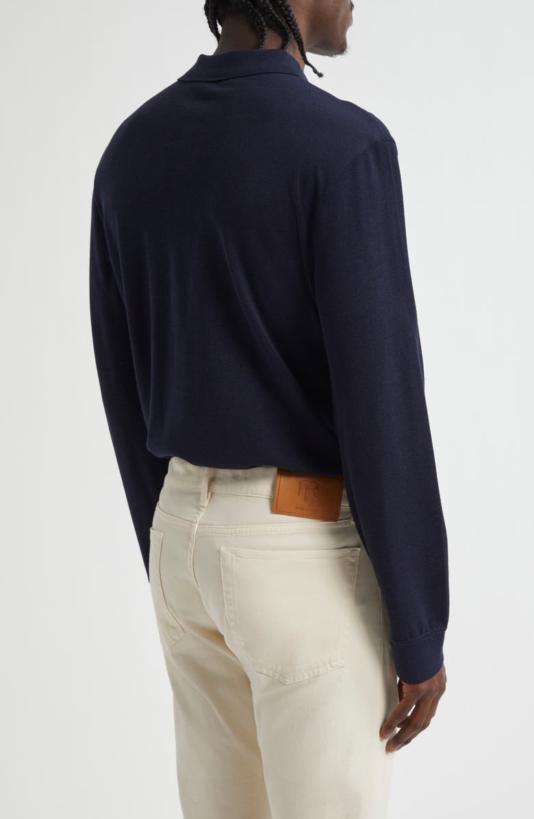 Ralph Lauren Purple Label Long Sleeve Merino Wool Piqué Polo, Alternate, color,