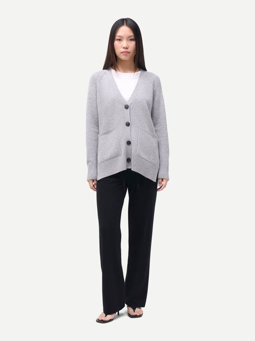 Gobi Mongolian Cashmere Relaxed-fit Cashmere Cardigan In Gray