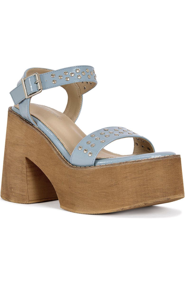 AZALEA WANG Elizabella Block Sandal, Alternate, color, Blue
