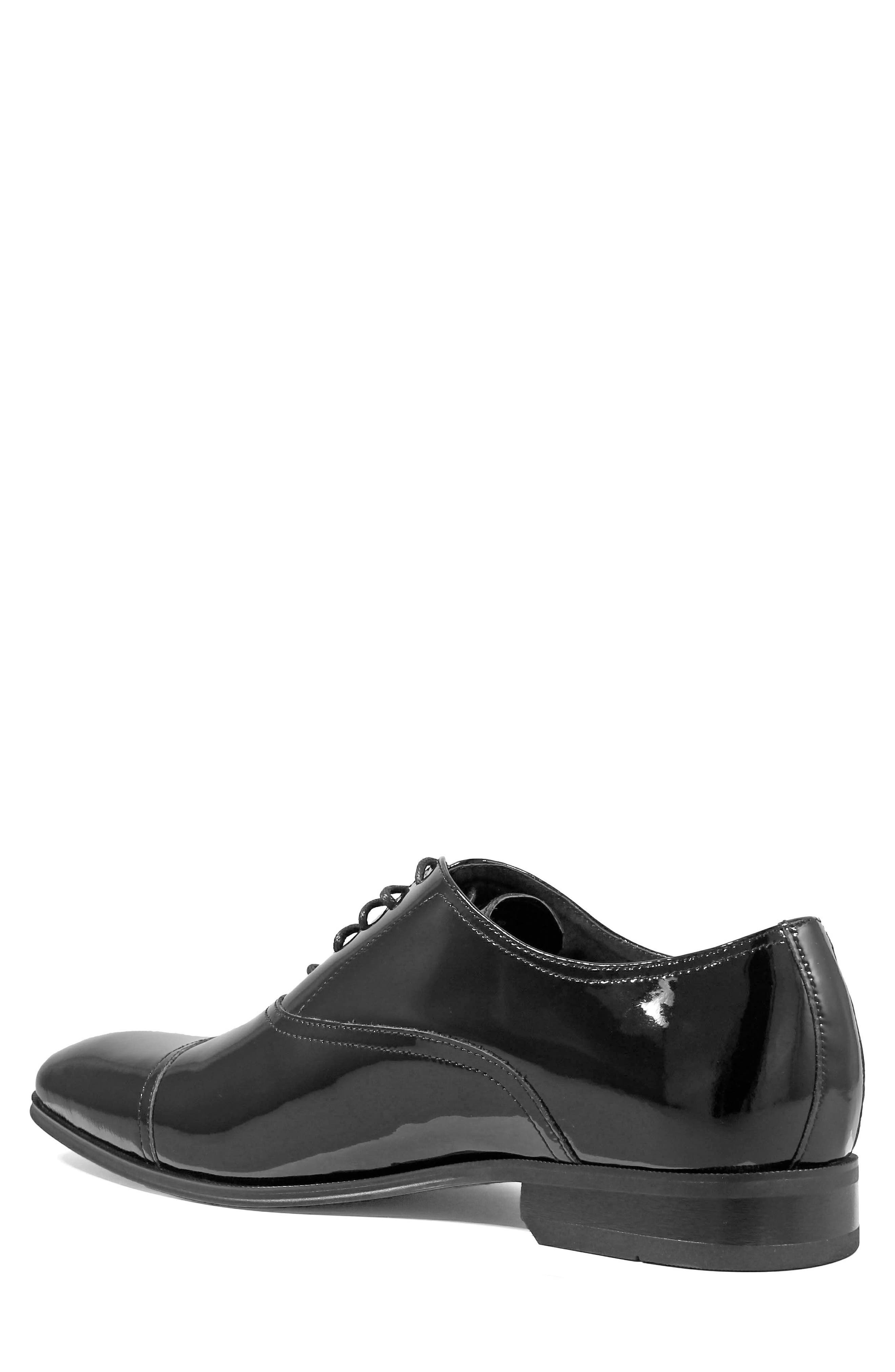 Florsheim Tux Cap Toe Oxford, Alternate, color, Black Patent Leather