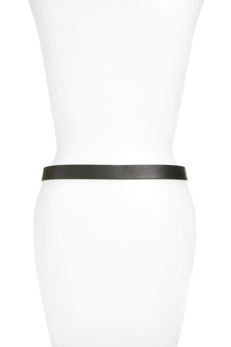 Leather Belt, Alternate, color, BLACK