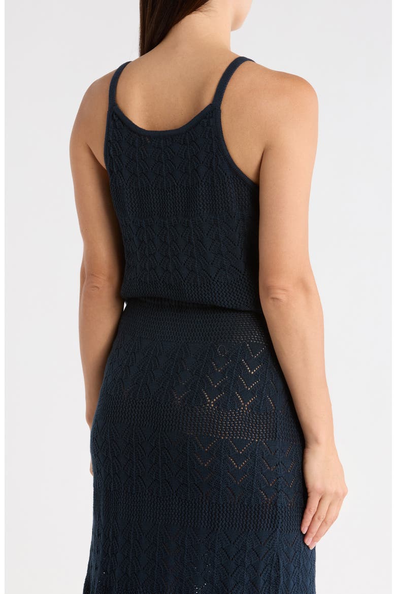 Crochet Sweater Tank, Alternate, color, NAVY BLUE