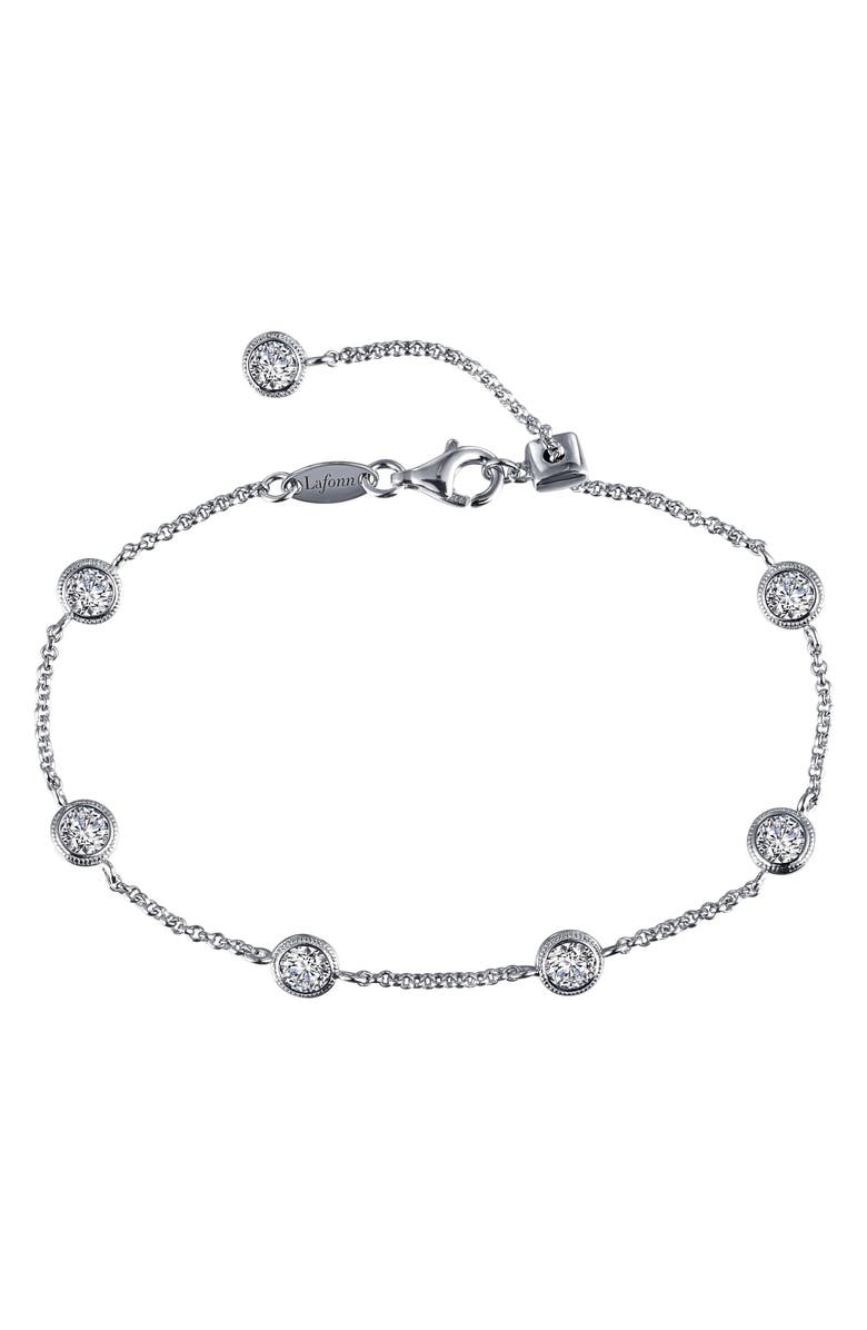 Lafonn Simulation Diamond Station Bracelet, Main, color, 