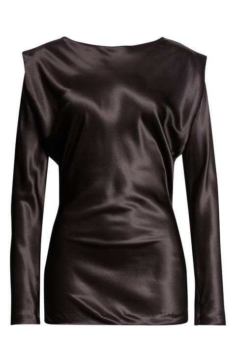 Fluid Silk Satin Top