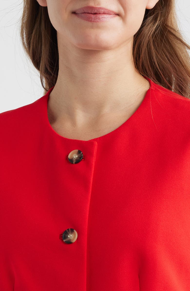 Anne Klein Collarless Vest, Alternate, color, Begonia Red